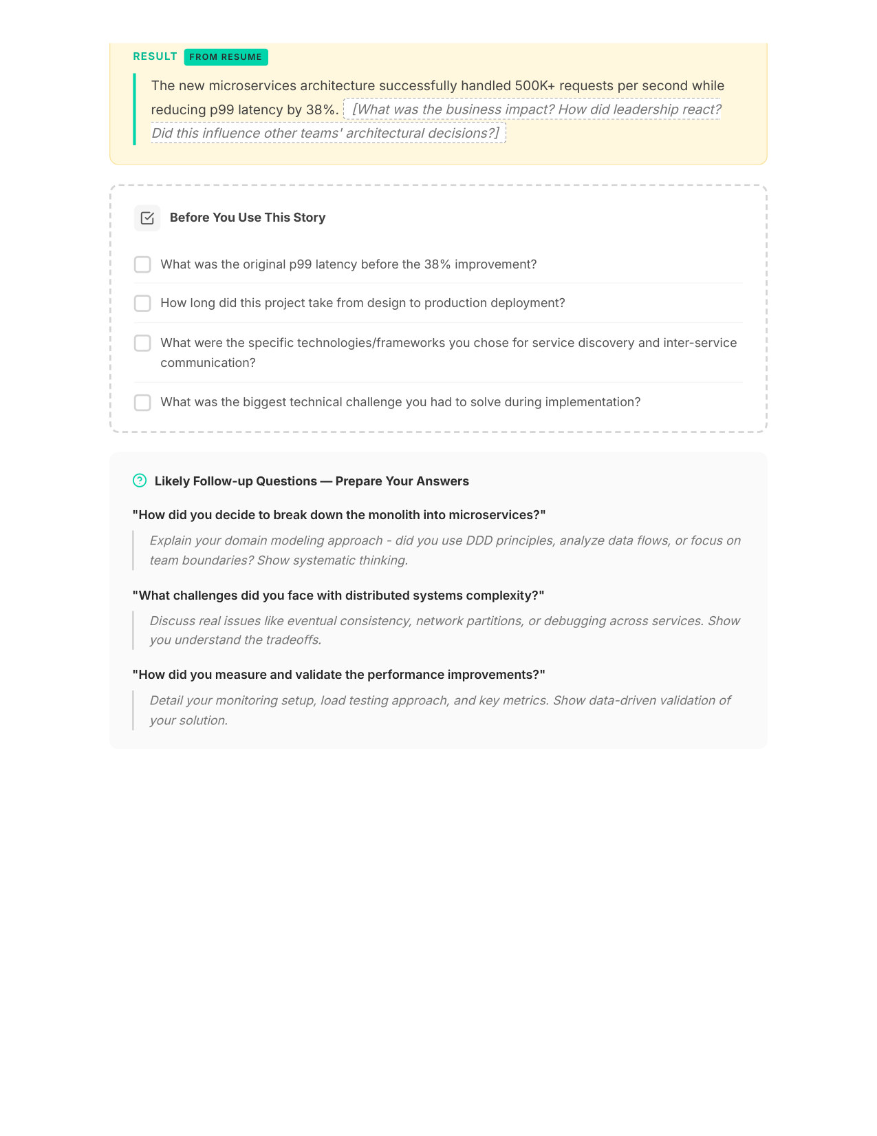 Your STAR Story (Page 2) — Google TPM interview report