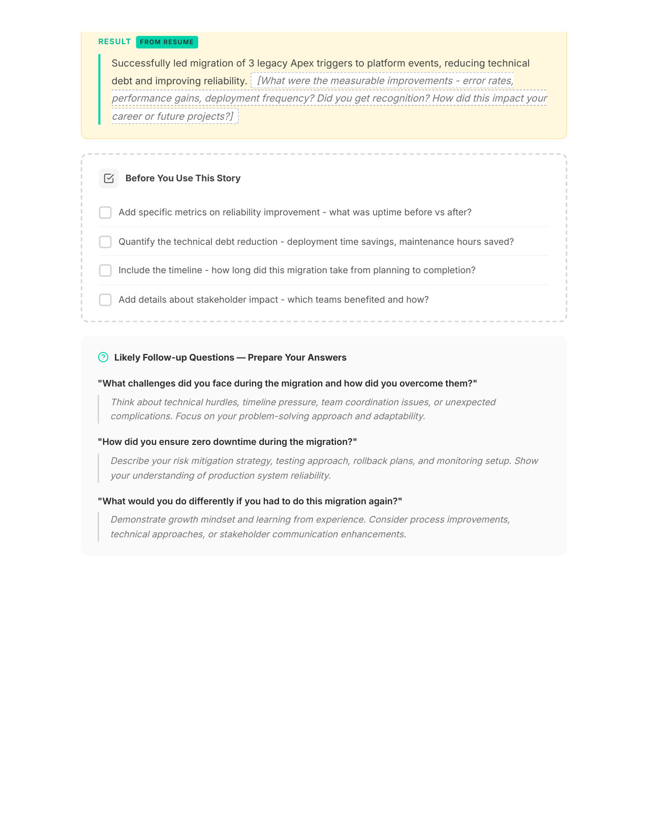 Your STAR Story (Page 2) — Microsoft TPM interview report